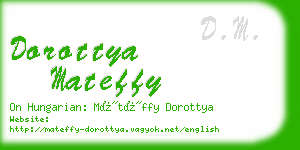 dorottya mateffy business card